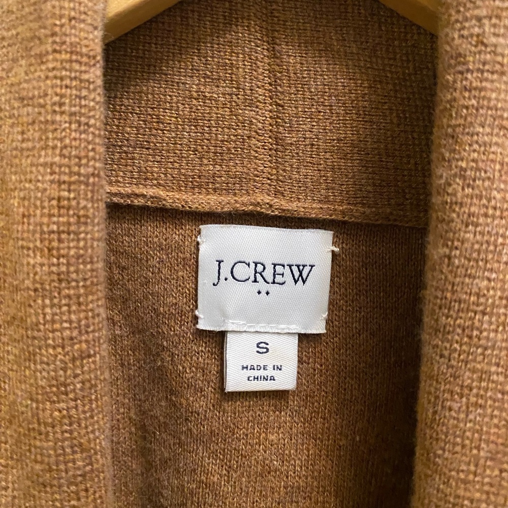 J. Crew Factory Chelsea Camel Tan Boyfriend Sweater Blazer Style BA866 Size S - Picture 8 of 11